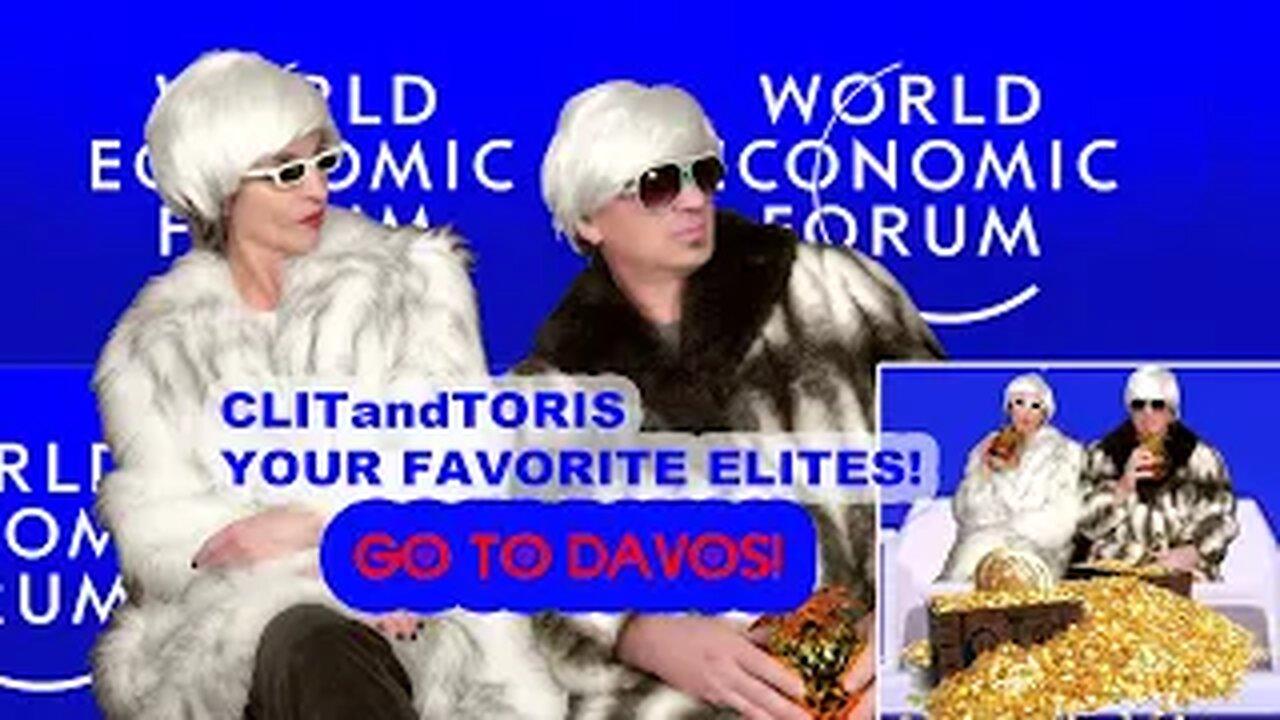 World Economic Forum Davos with ClitAndToris, Klaus Schwab, John Kerry, Brian Kemp, Kyrsten Sinema
