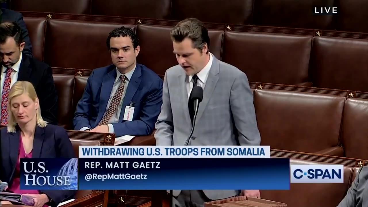 Matt Gaetz - War Powers Resolution to remove U.S. troops from Somalia