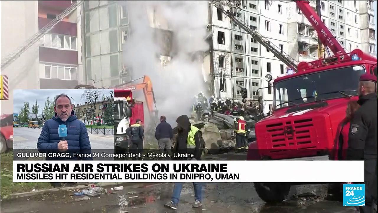 Russian air strikes on Ukraine: Missiles hit residential buildings in Dnipro, Uman