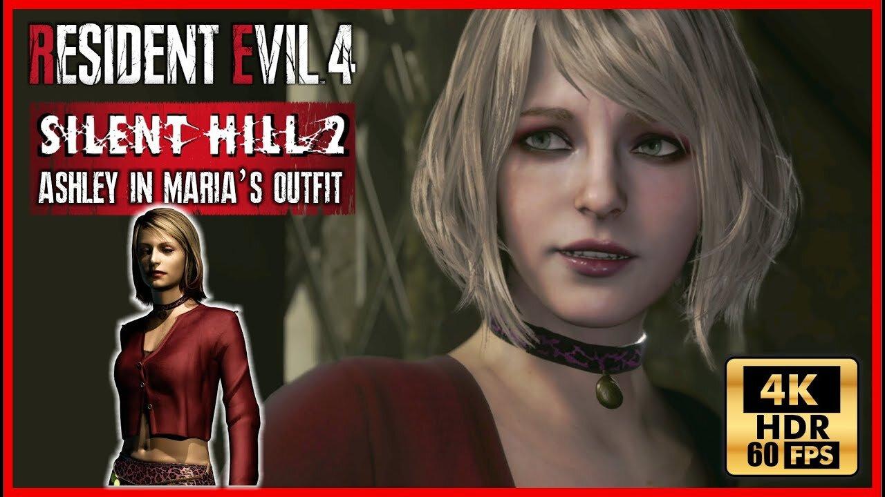 RESIDENT EVIL 4 REMAKE Ashley SILENT HILL 2 Maria Outfit [4K 60FPS HDR]