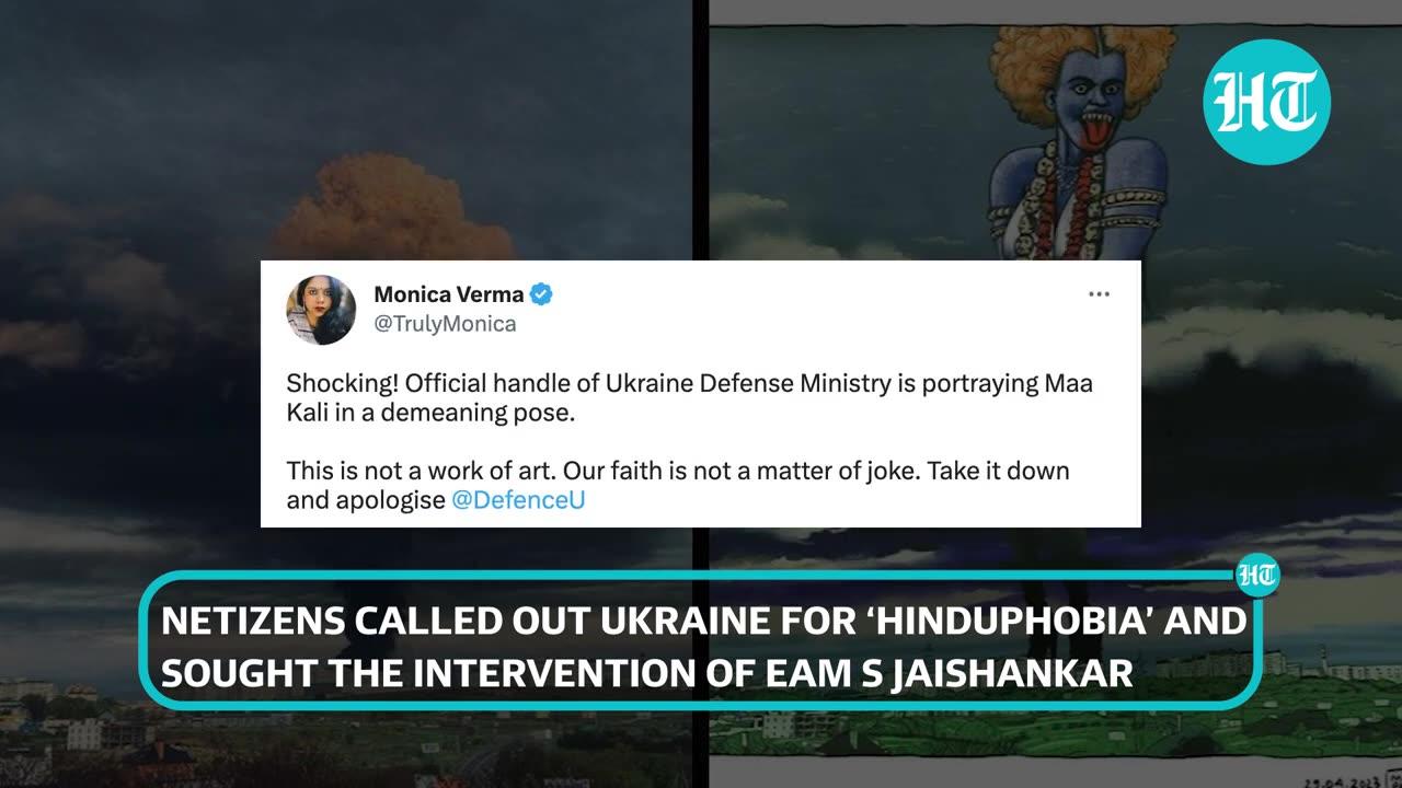 Ukrainian defence ministry 'mocks' Hindu Goddess Kali; Indian netizens fume, seek apology | Watch