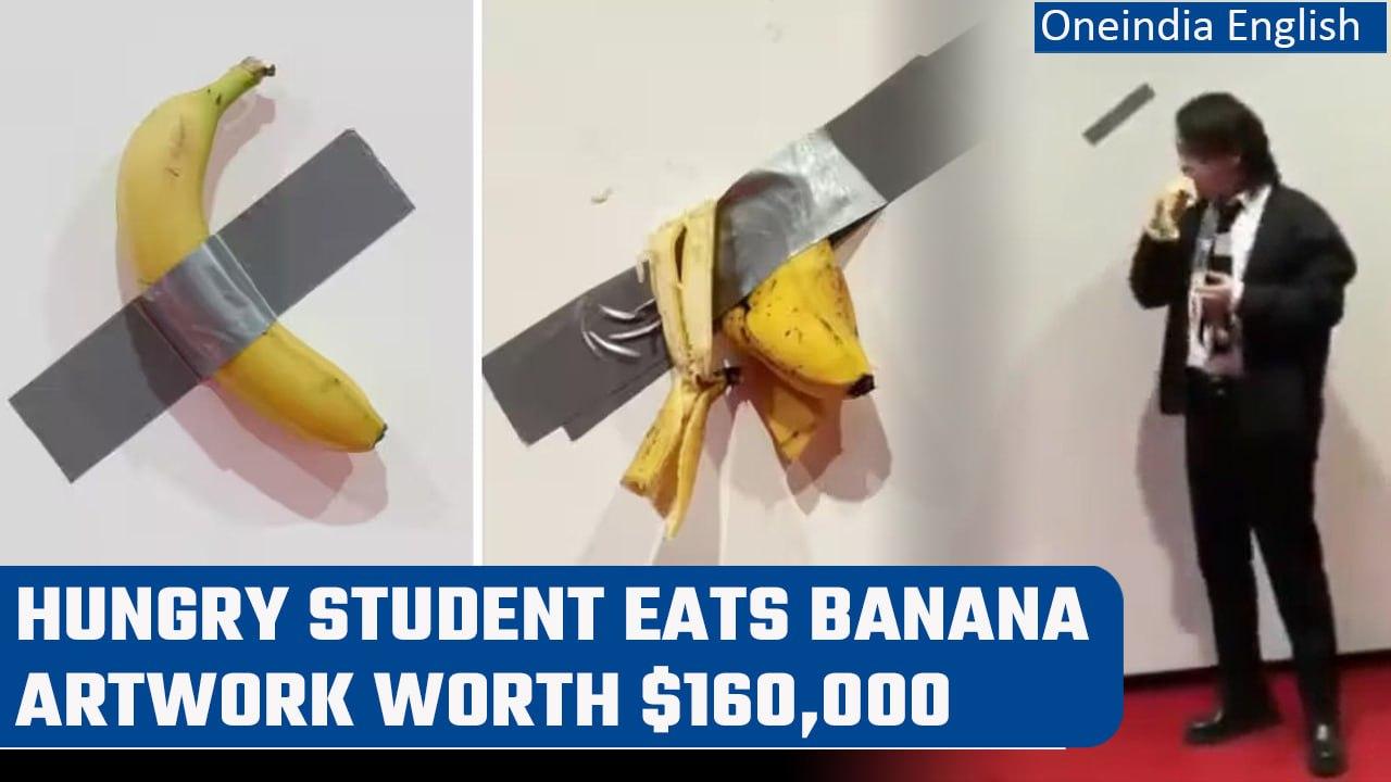 Maurizio Cattelan's banana artwork worth $160,000 eaten by a Seoul Museum visitor | Oneindia News