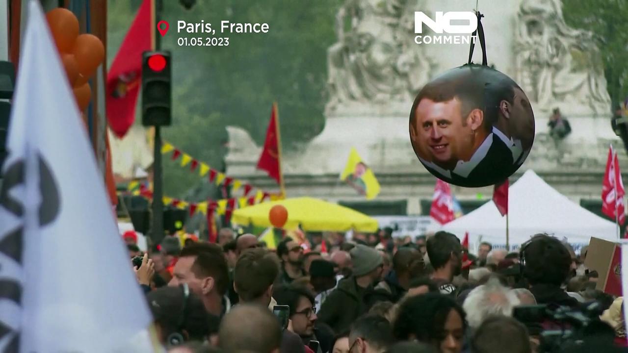 WATCH: Police and protesters clash in Paris as May Day marches turn violent