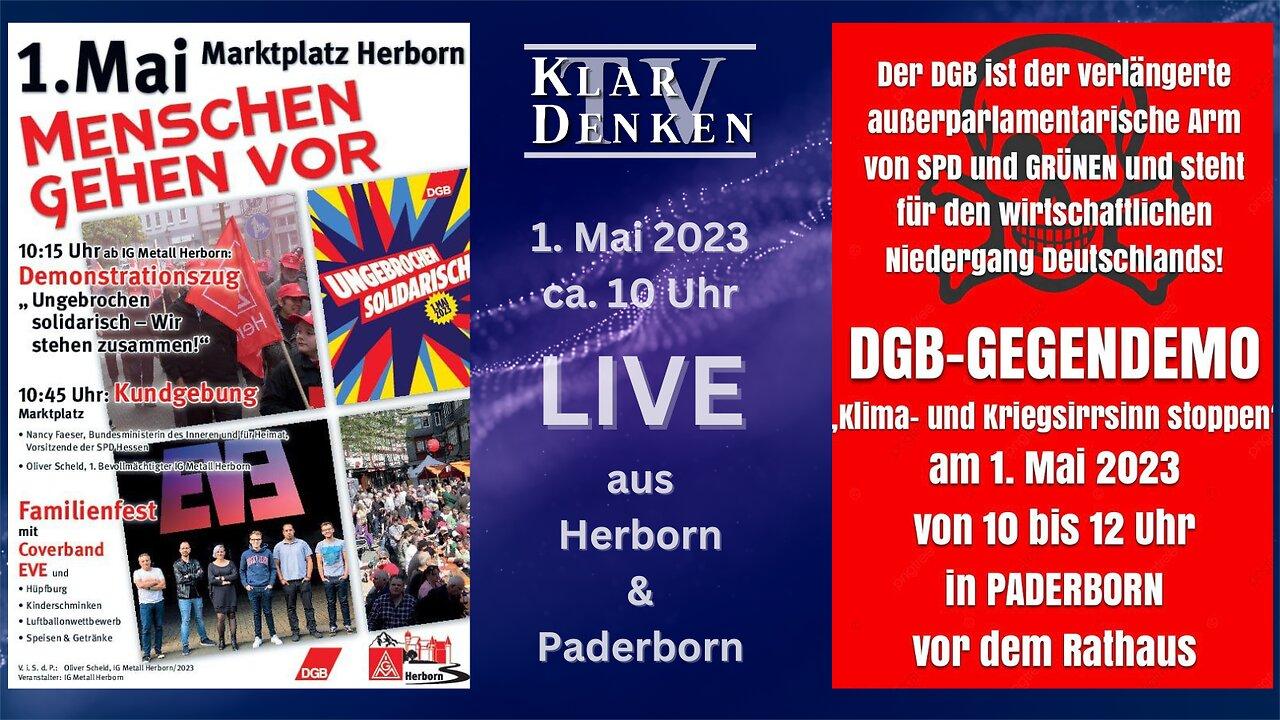 LIVE | 1. Mai-Demos aus Paderborn und Herborn