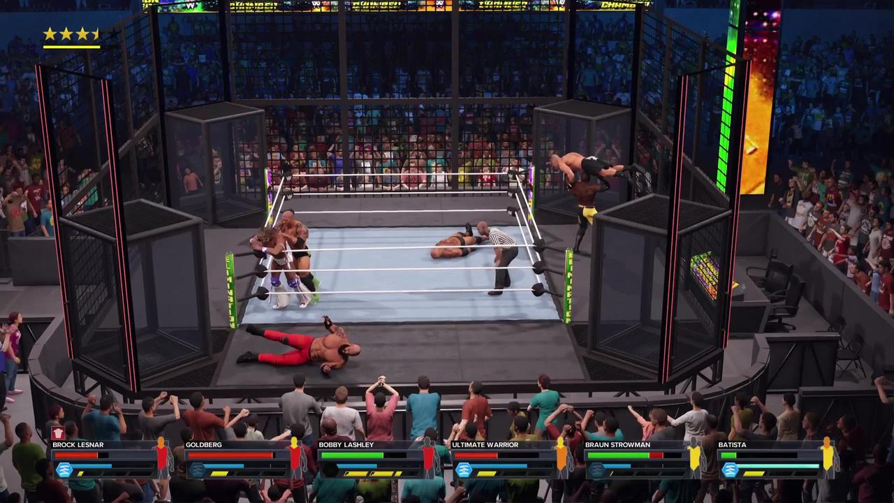 WWE2K23: Brock Lesnar VS Goldberg VS Lashley VS Strowman VS Ultimate Warrior VS Batista - EC Match