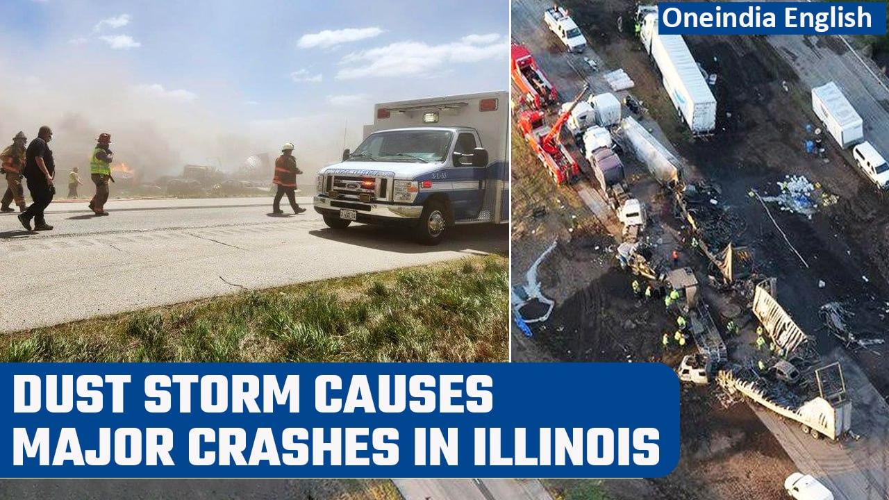 Illinois Massive dust storm causes crashes on One News Page VIDEO