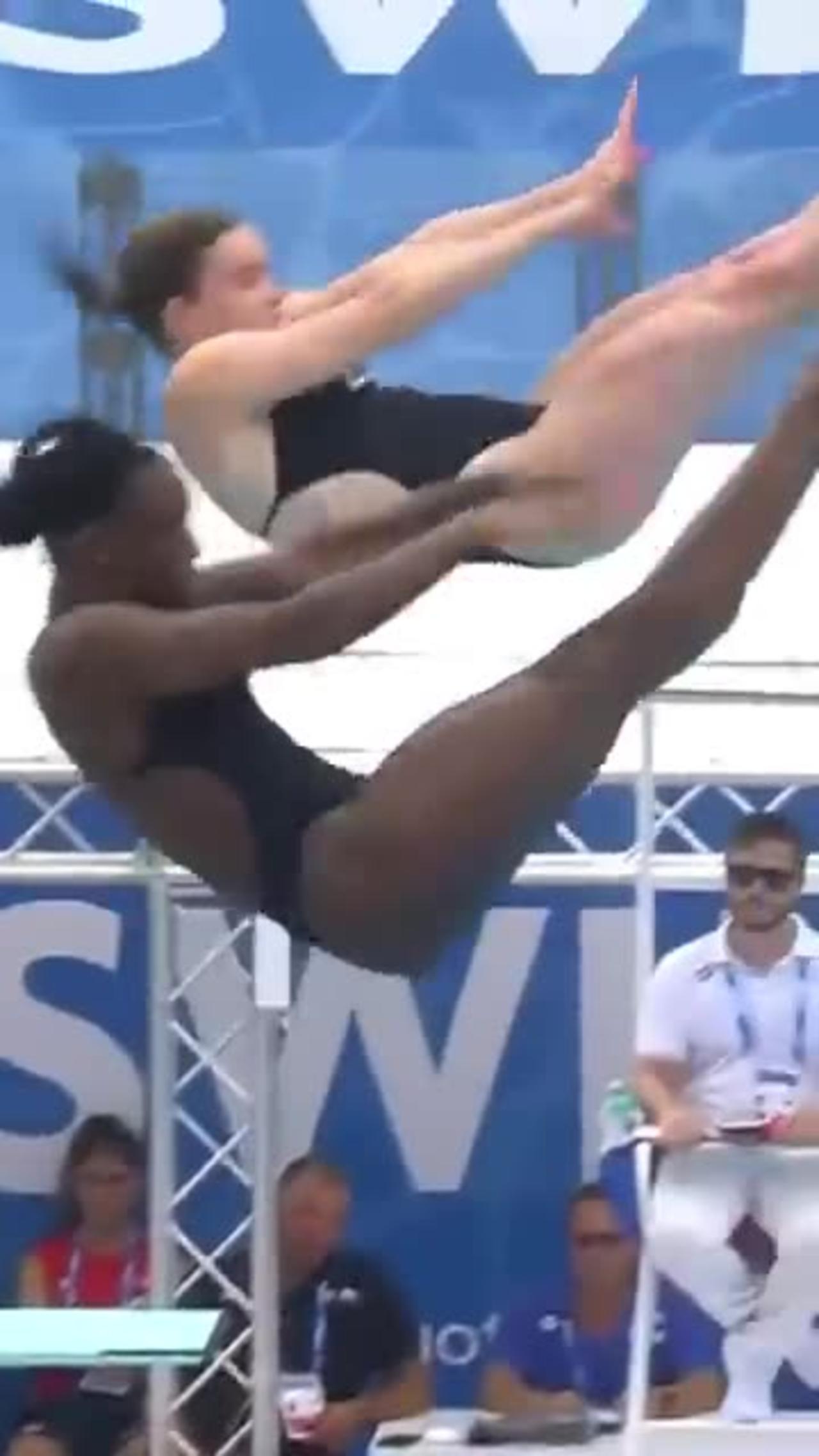 Stunning Synchronized Diving Desharne And One News Page Video