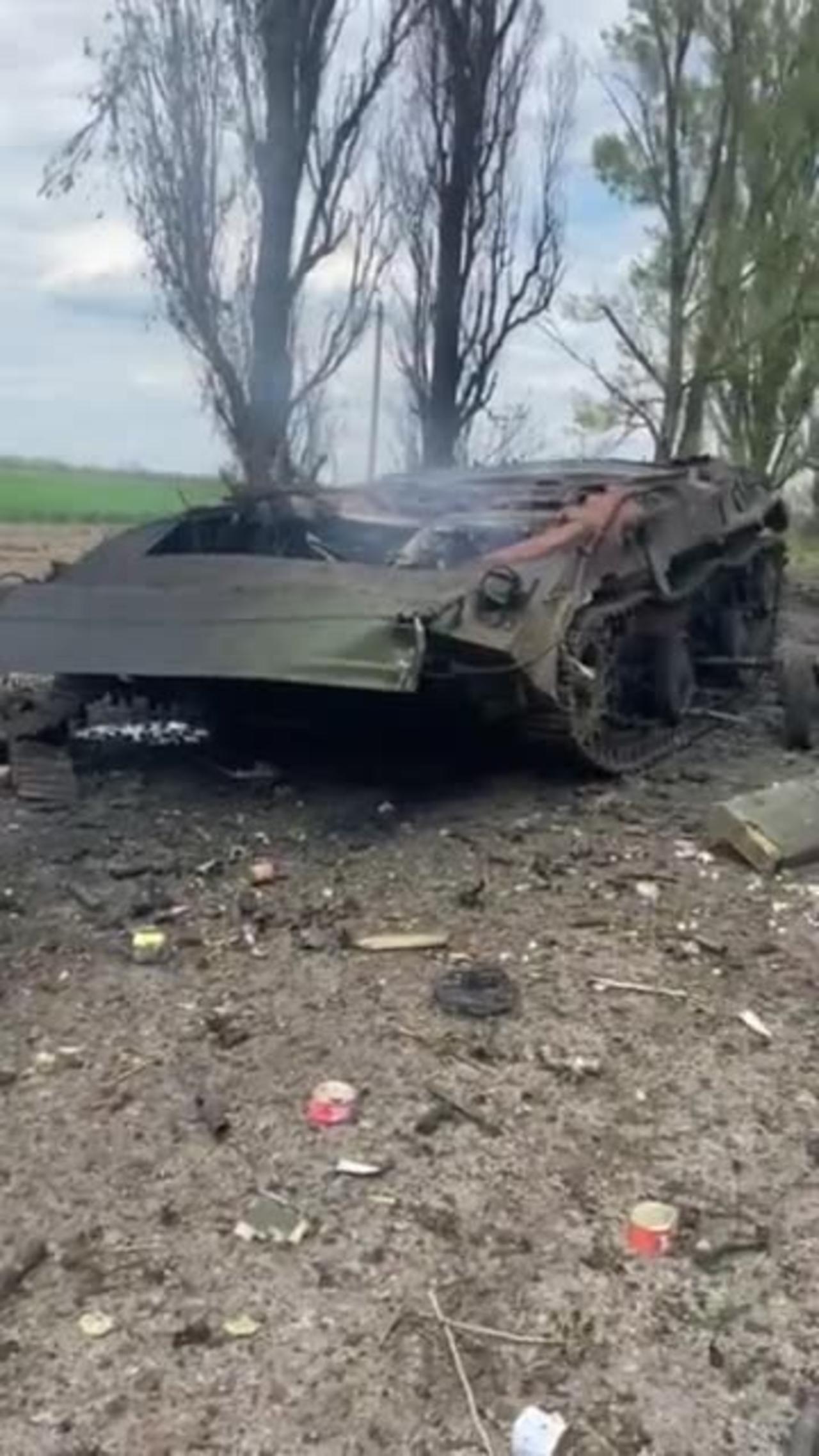 Ukrainian armored vehicle annihilated