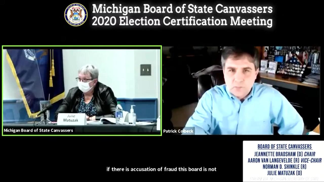 MI State Board of Canvassers-Testimony of Former Senator Patrick Colbeck