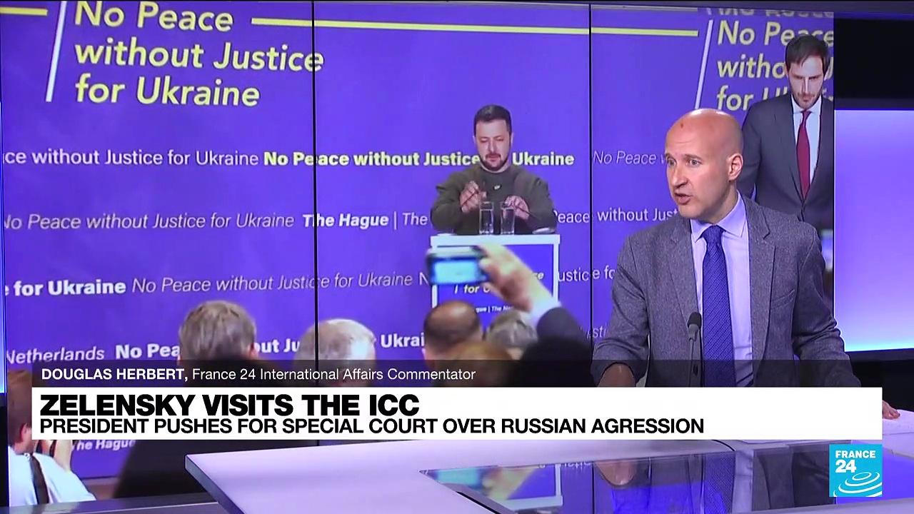 Zelensky visits the ICC: President pushes for special court over Russian agression