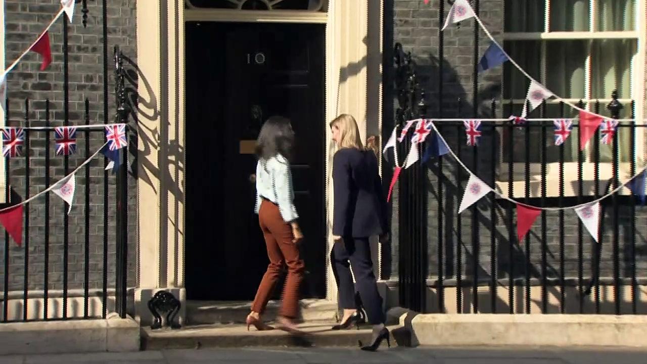PM's wife greets First Lady of Ukraine outside Number 10