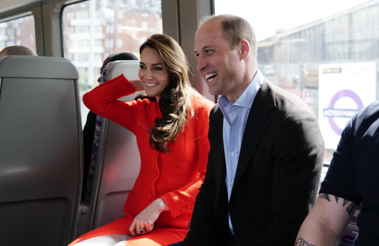 Prince and Princess of Wales rode the Elizabeth Line to Soho