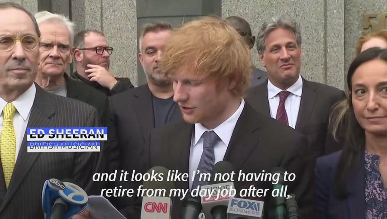 Ed Sheeran gives statement after winning copyright battle