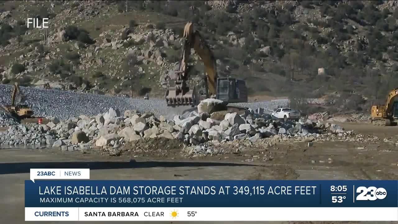 Army Corps of Engineers continues to monitor Lake Isabella Dam levels
