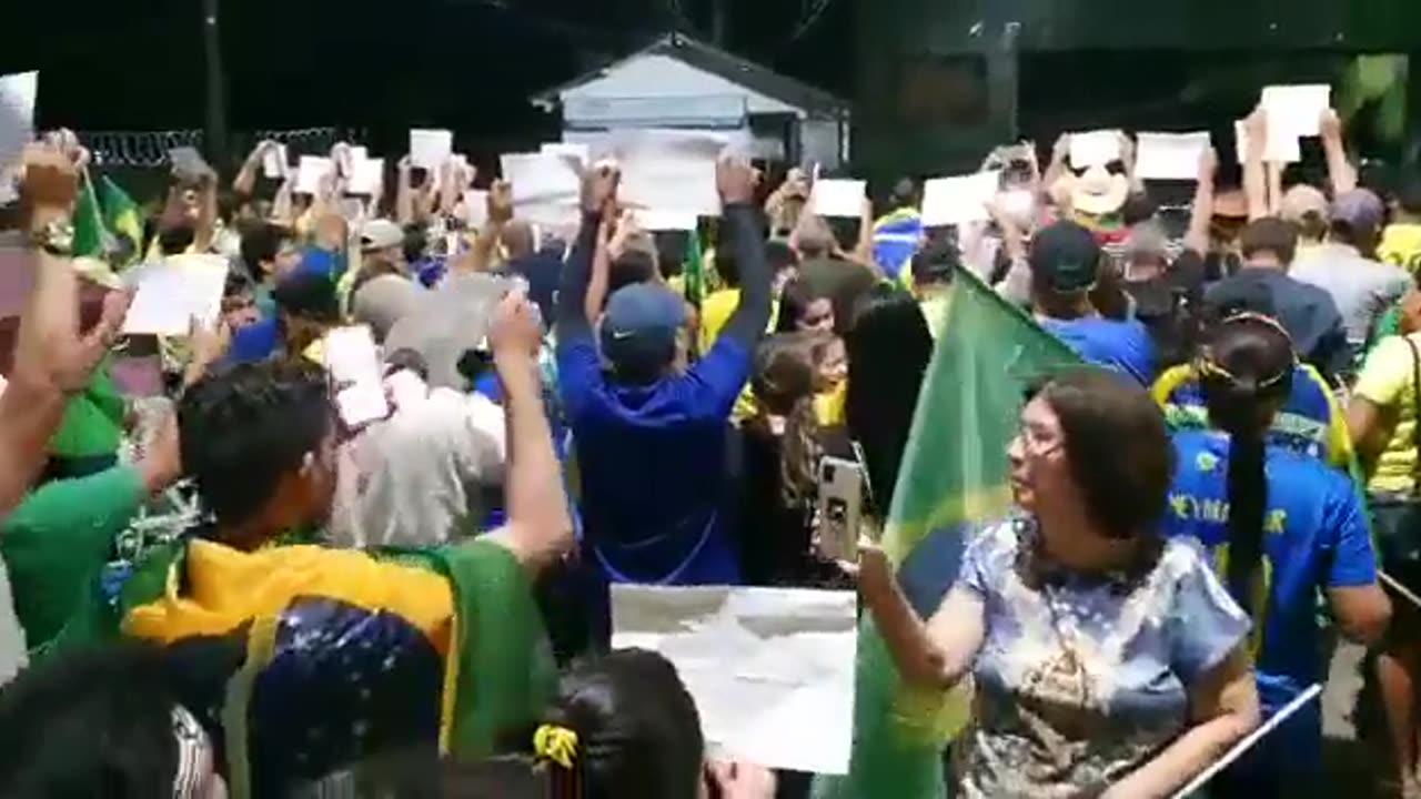Pro-Bolsonaro protest in Rio Branco, capital of the Brazilian