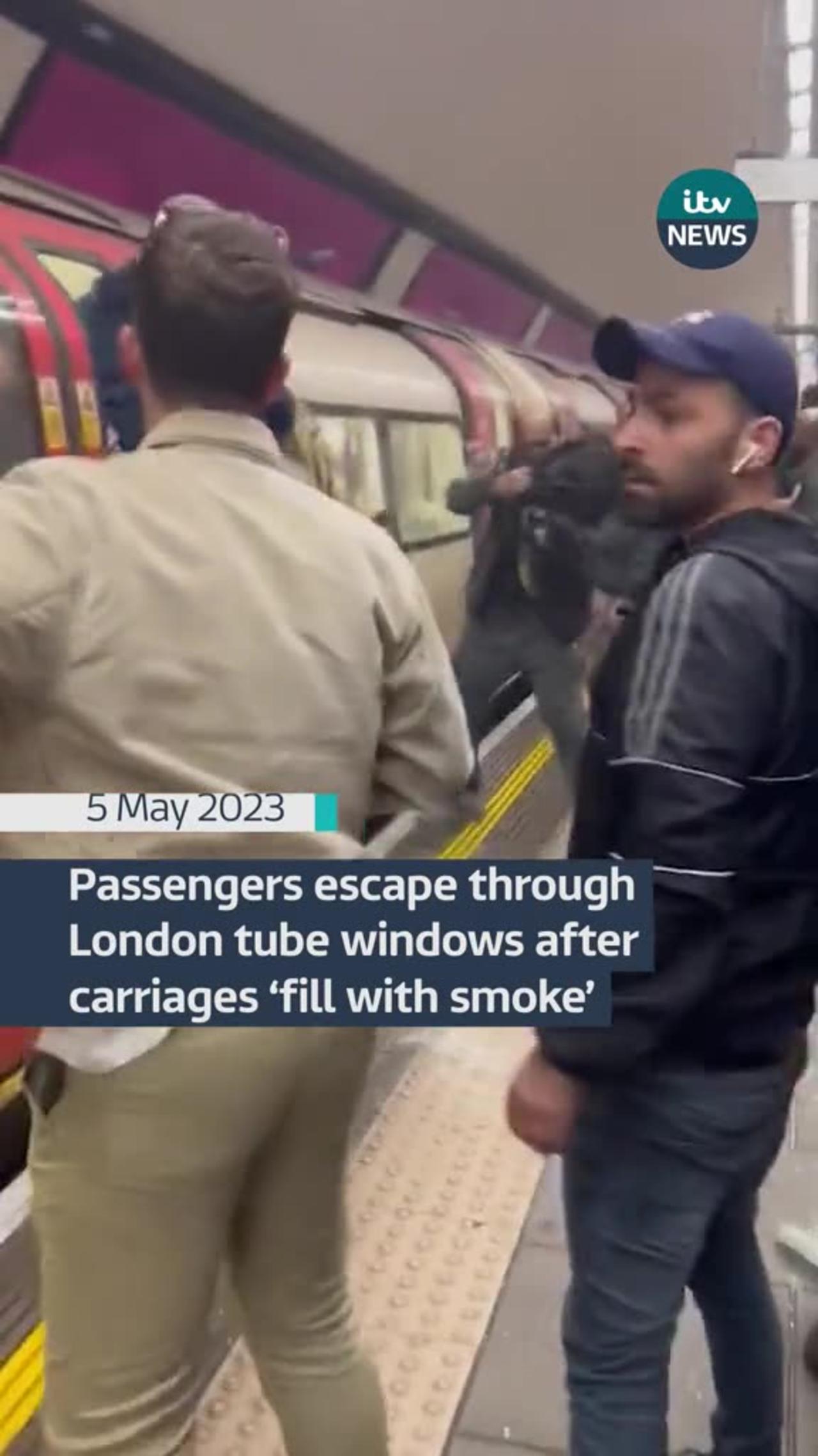 Passengers Smash Tube Train Windows In Fire - One News Page VIDEO