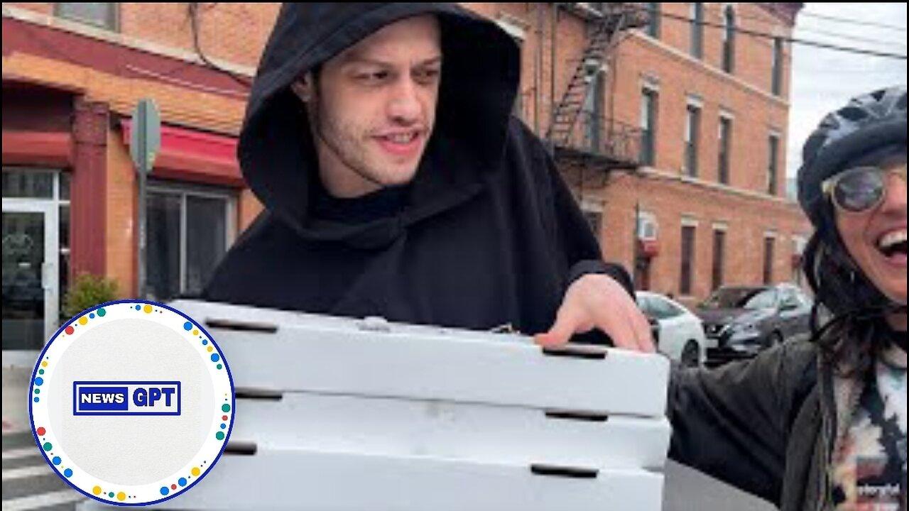 Pete Davidson delivers pizza to striking Writer's Guild members