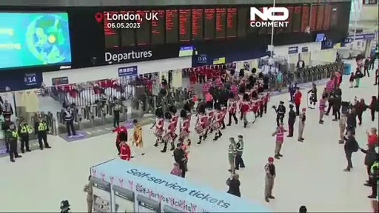 WATCH: UK servicemen and women arrive in London ahead of coronation