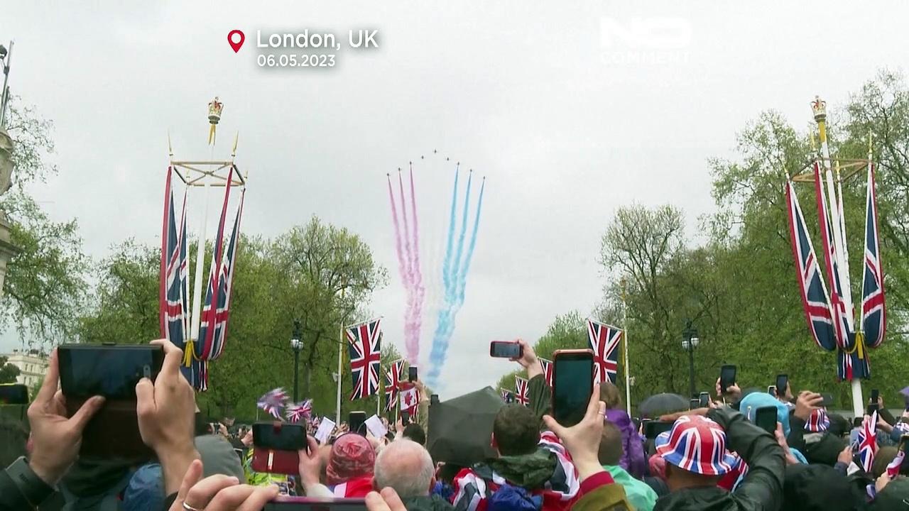 WATCH: Royal Air Force Red Arrows wow crowds with flypast