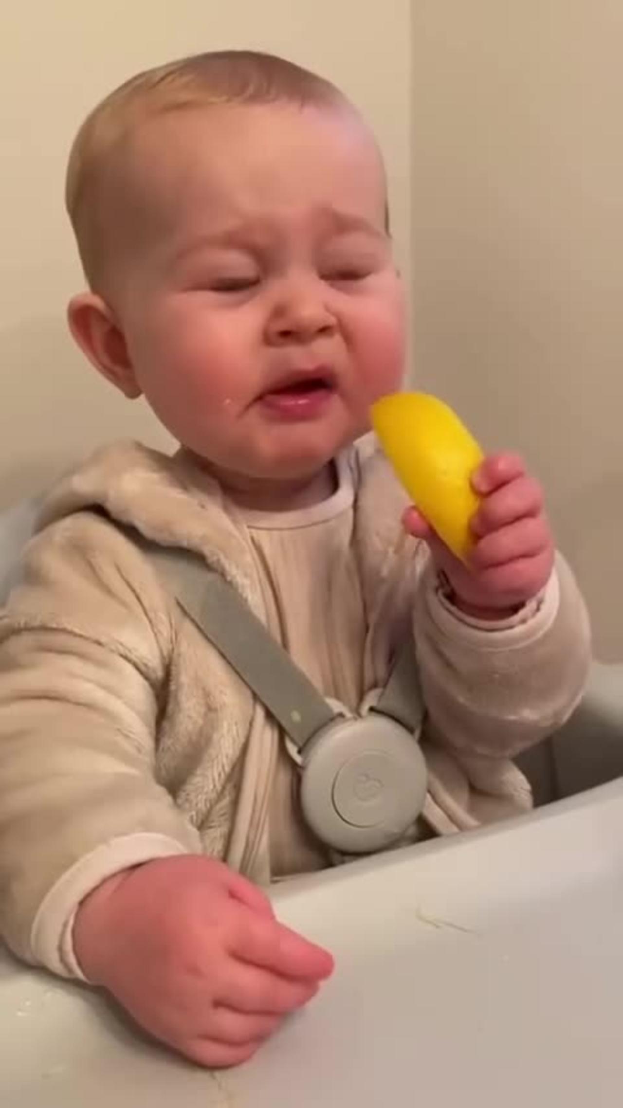 Try_Not_to_Laugh🤣Cute_Babies_Eating_Lemon(Hilarious)#shorts_#funnybaby_#cutebaby