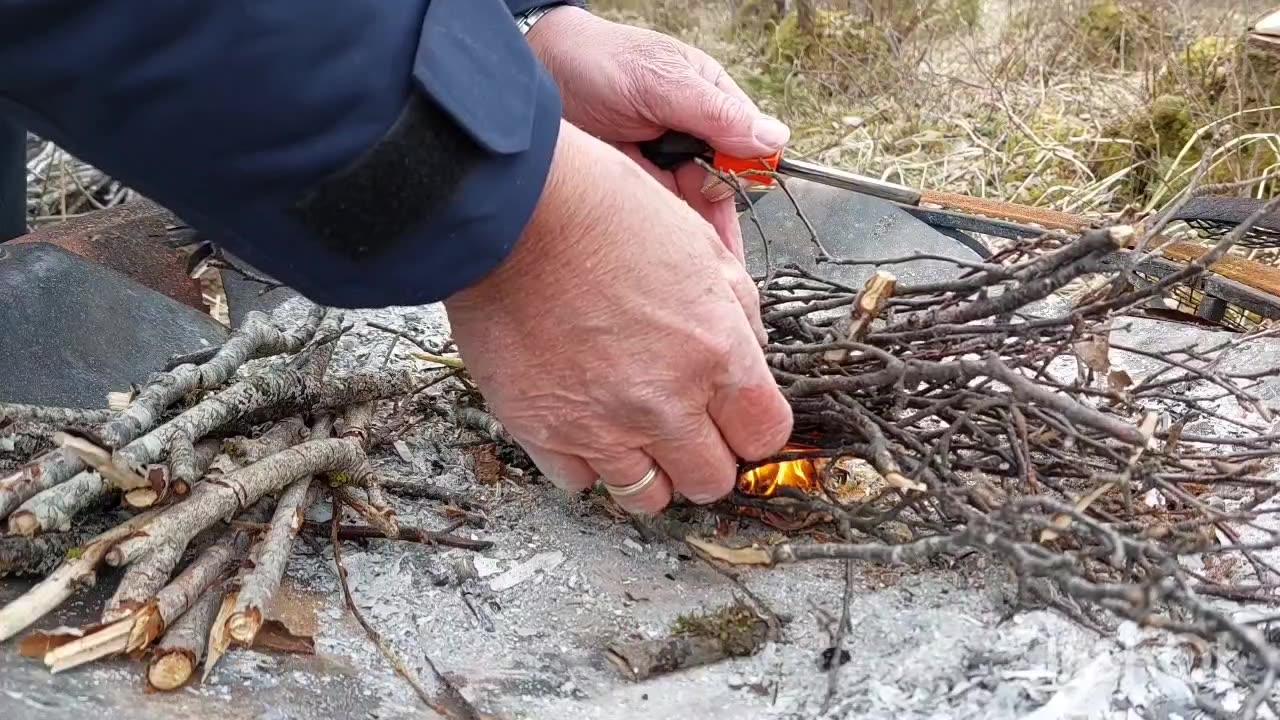 How to start up a bonfire.