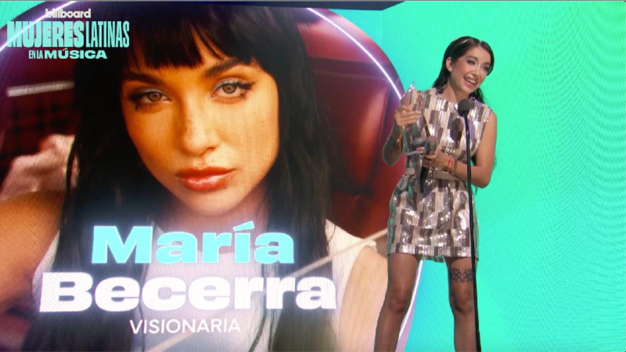 María Becerra Accepts the Visionary Award | Billboard Mujeres Latinas En La Música