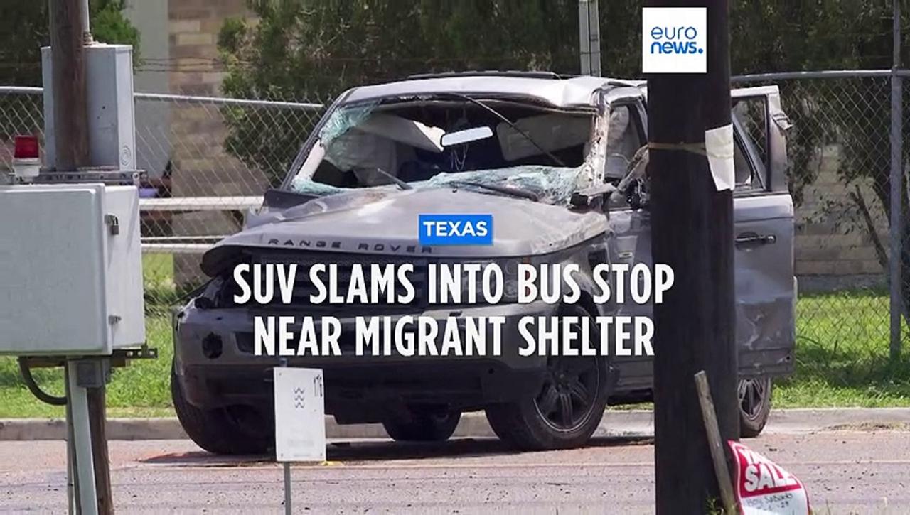 Eight dead after SUV hits crowd at bus stop near Texas migrant shelter