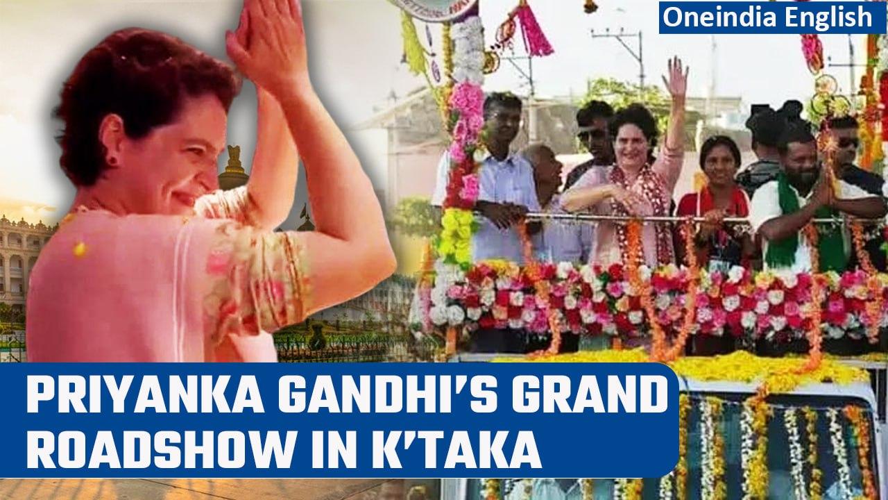 Karnataka Election 2023: Priyanak Gandhi holds massive roadshow in Vijayanagara | Oneindia News