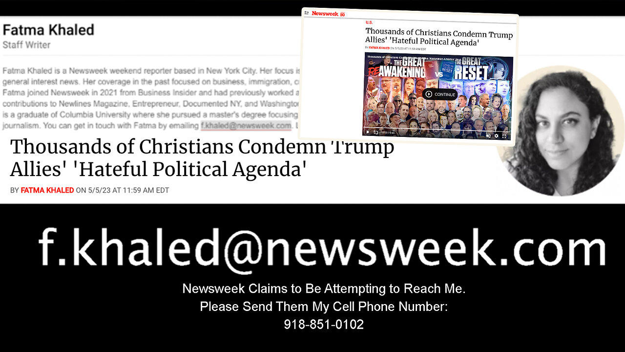 Newsweek Reports: Thousands of Christians Condemn Trump Allies' 'Hateful Political Agenda' | Fatma Khaled of News