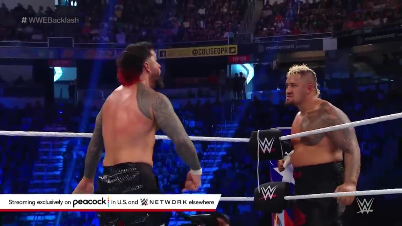 Sami Zayn, Kevin Owens & Matt Riddle vs. The Bloodline- WWE Backlash 2023 highlights
