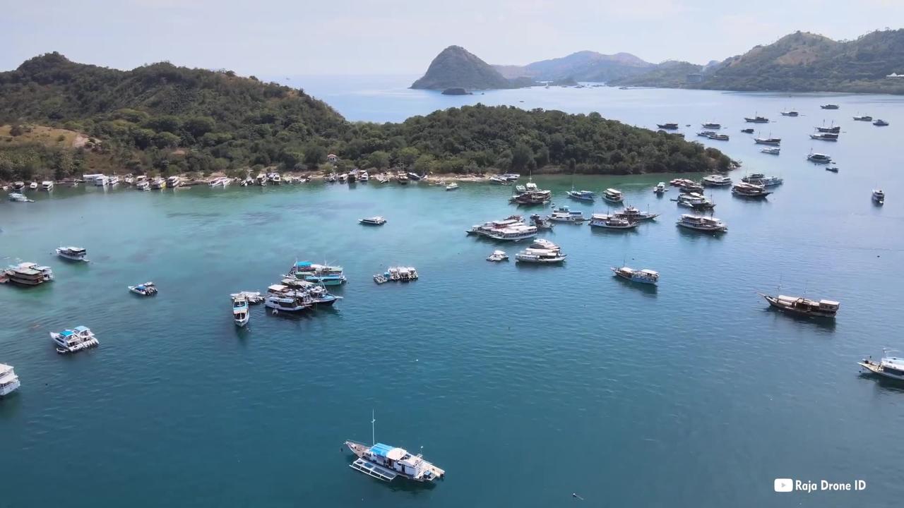 The charm of Labuan Bajo City on Flores Island, East Nusa Tenggara, NTT seen from the air