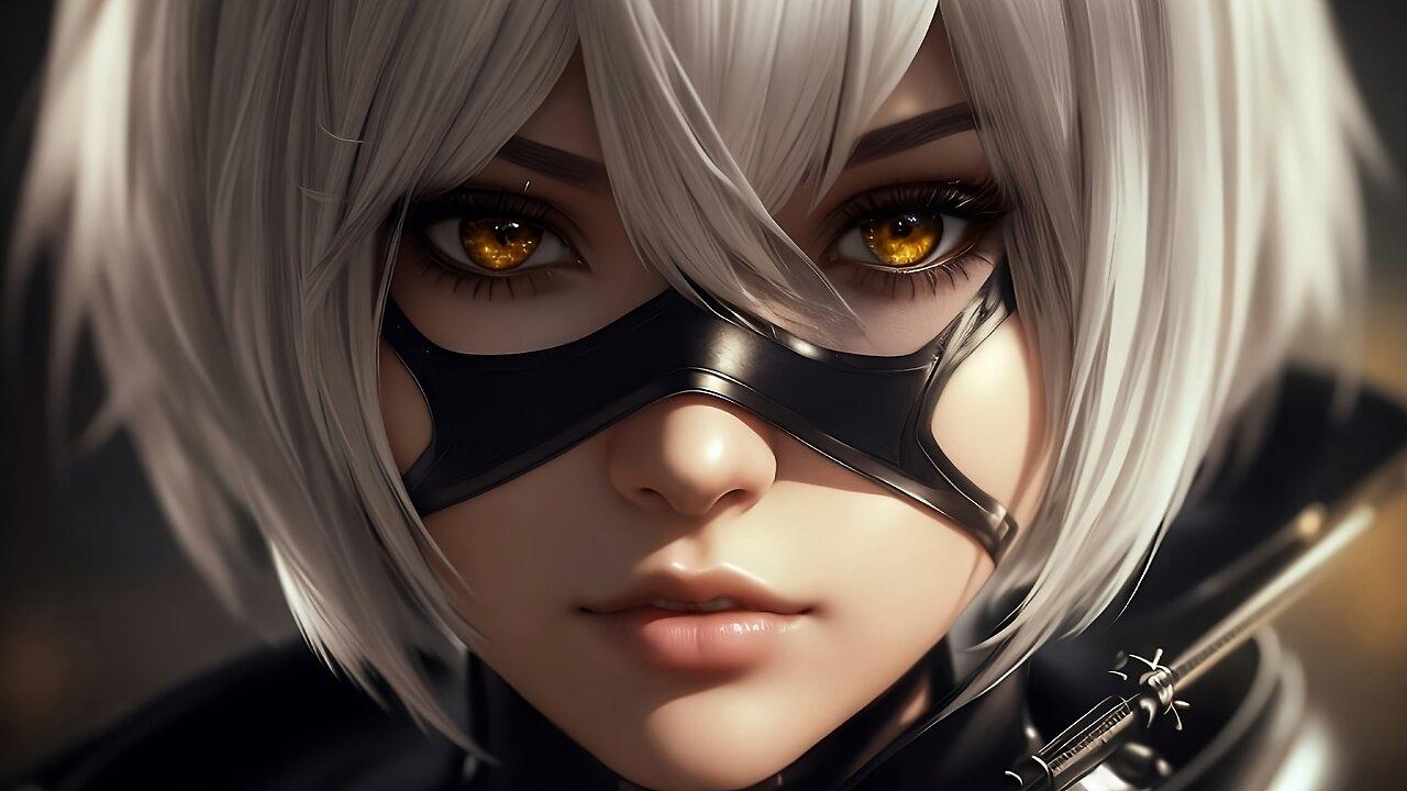 2B AMAZING AI Art (4K NieR: Automata Character - One News Page VIDEO