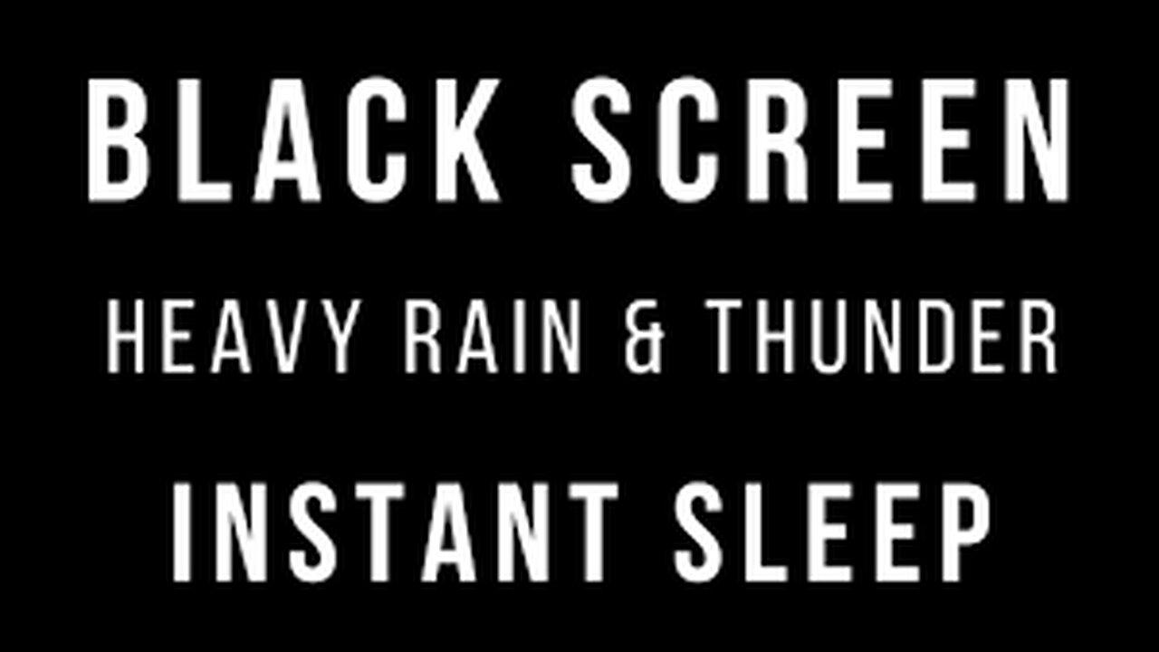 HEAVY RAIN and THUNDERSTORM Sounds for Sleeping - 2 HOUR BLACK SCREEN - Sleep | Relaxation | Study