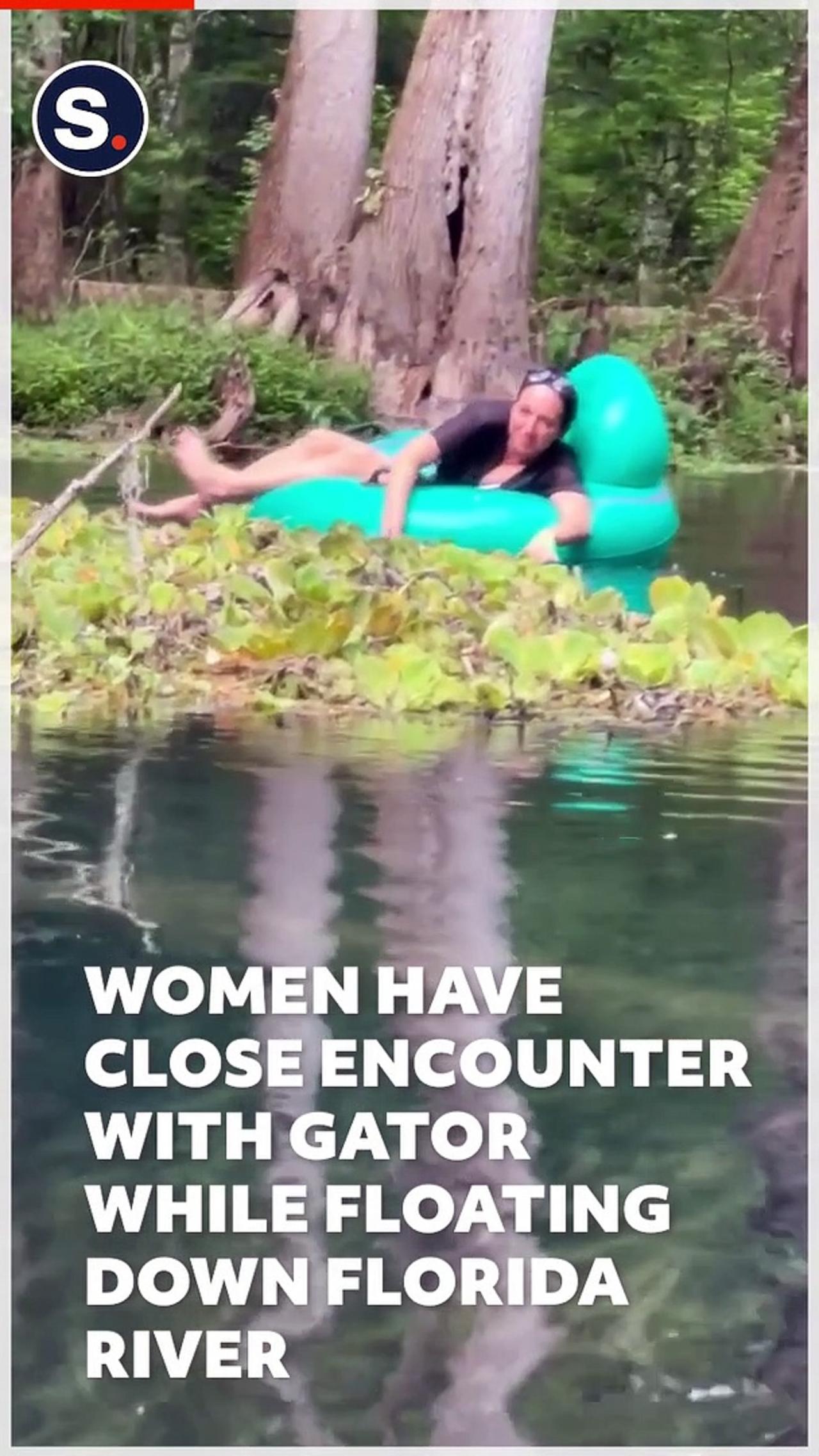 Woman Has Close Encounter With Alligator While Rafting