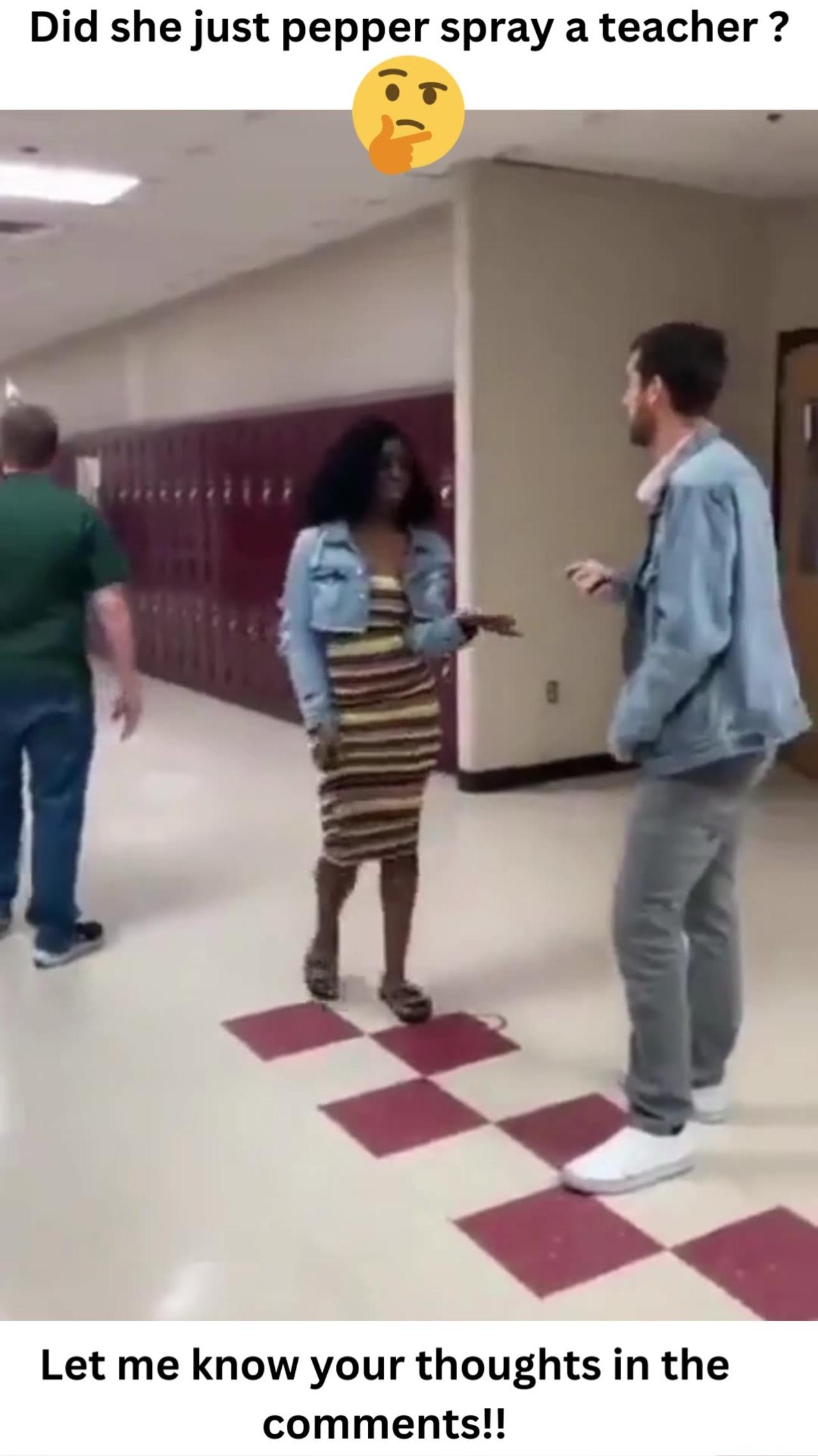 Teacher gets PEPPER SPRAYED!! by student. One News Page VIDEO