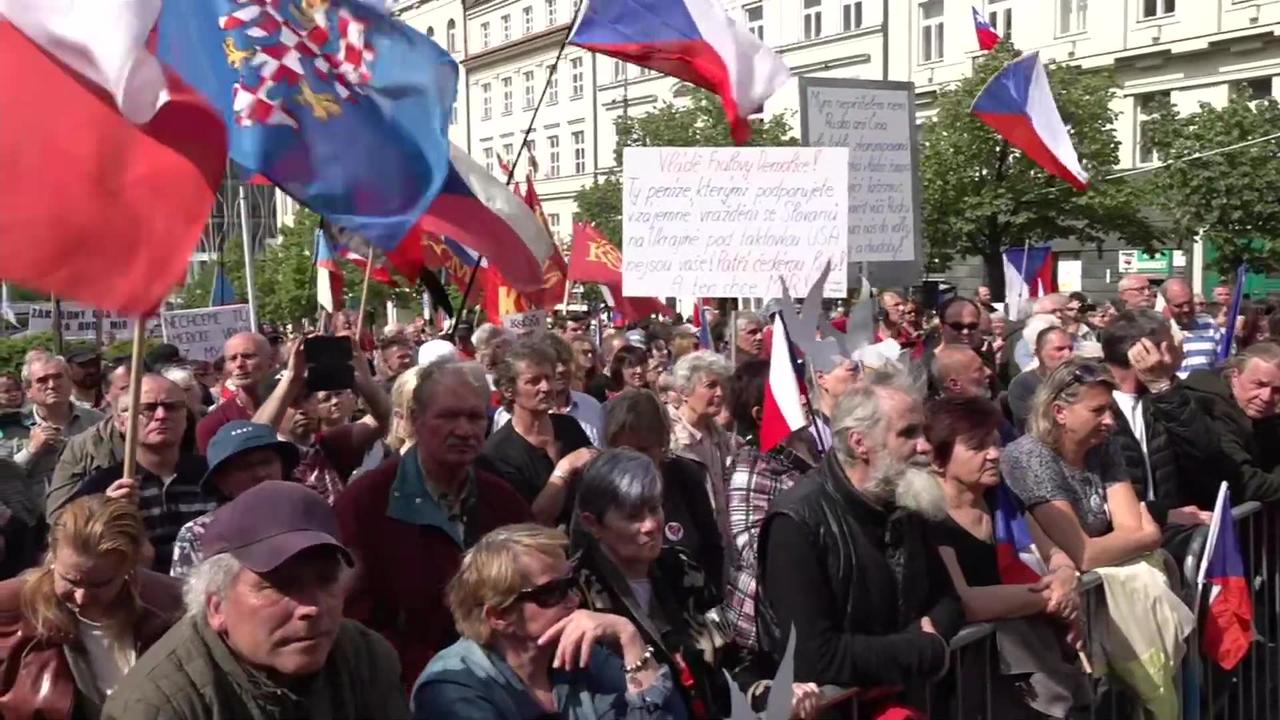 Prague / Czech Republic - Anti-government protest in Wenceslas Square - 06.05.2023 #Praha
