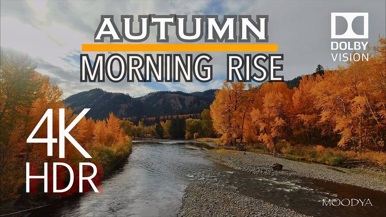 4K HDR Nature Video in Dolby Vision - Autumn Sunrise River - New Day New Dawning