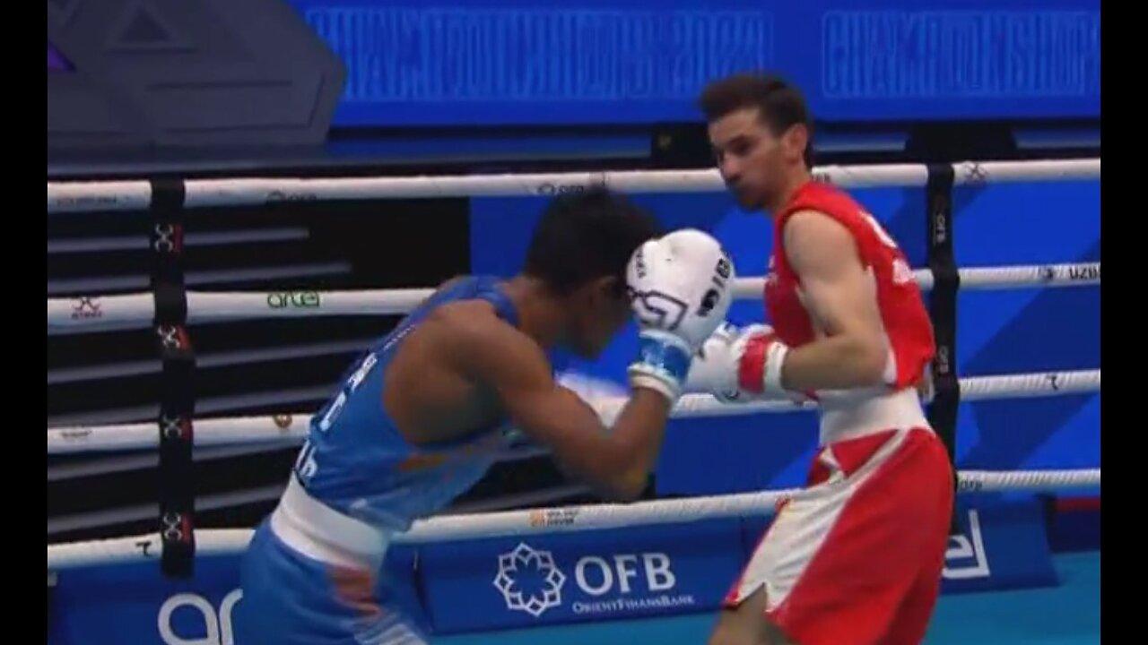 ALAKHVERDOVI SAKHIL (GEO) 🆚 SAHANI KUMAR (IND) World boxing championship Taskent 2023