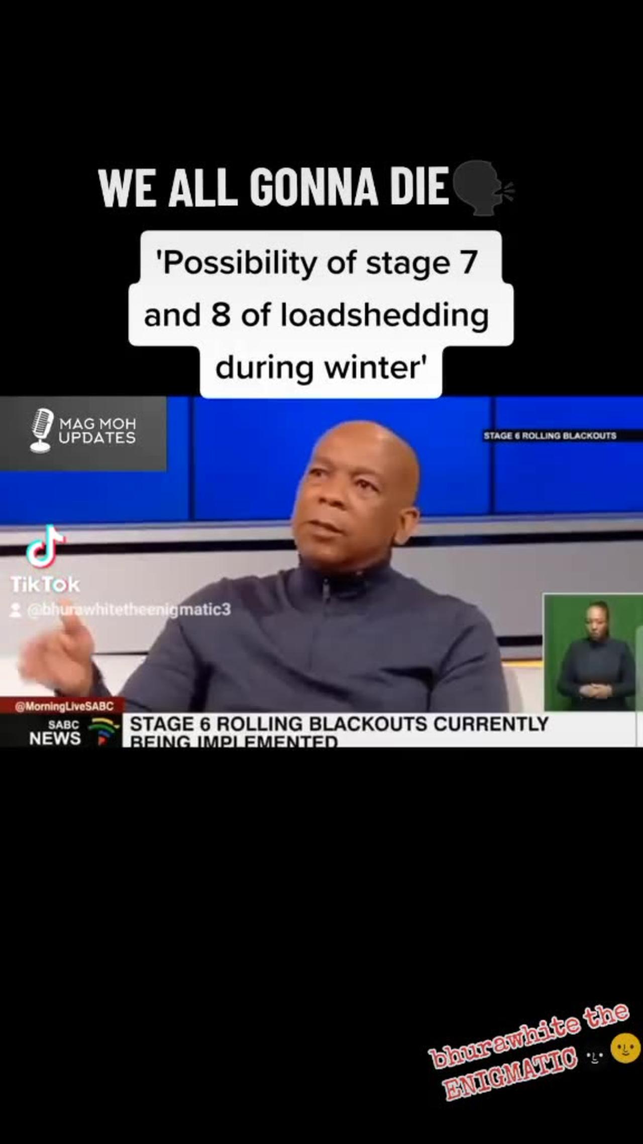 Energy Minister Eskom Loadshedding.