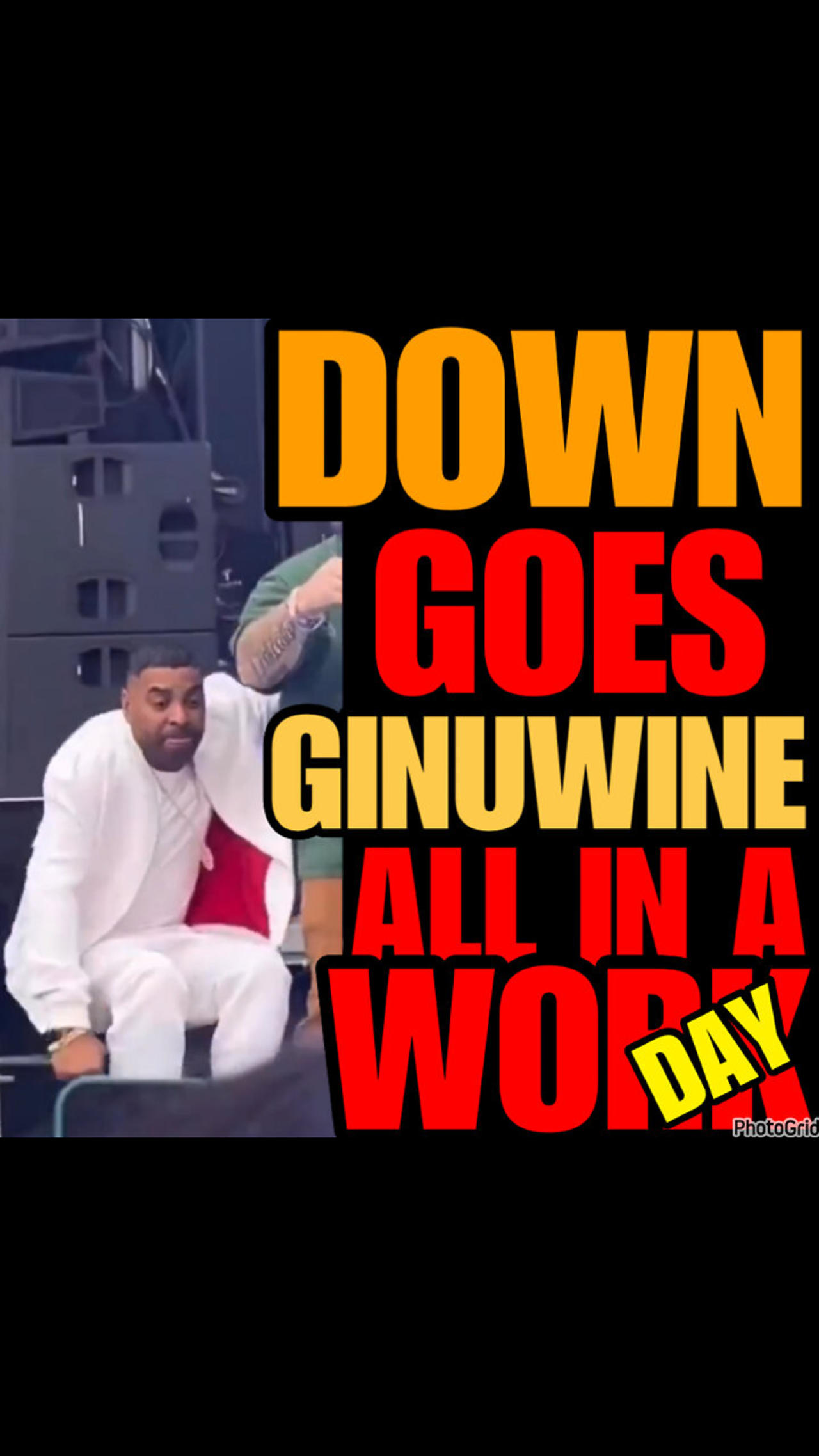 Unexpected Incident Ginuwine Falls Off Stage During Performance