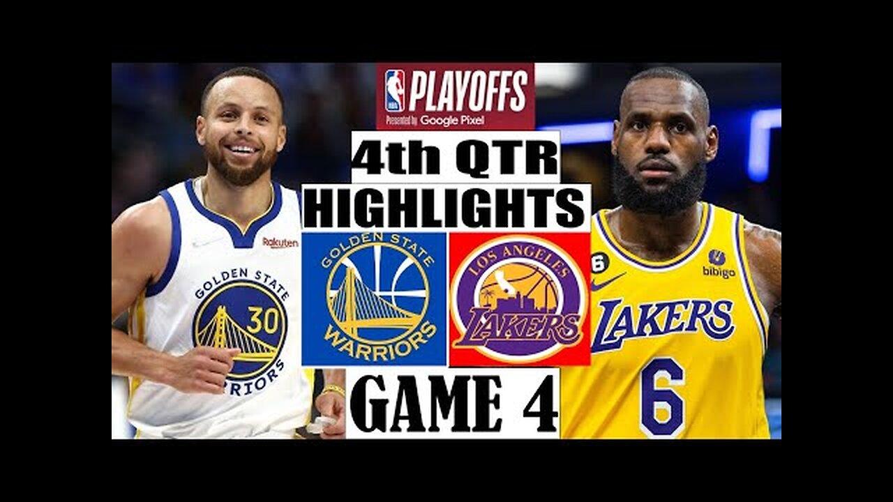 Lakers up 3-1 in Series Curry is Shocked!!! 4th QTR Highlights