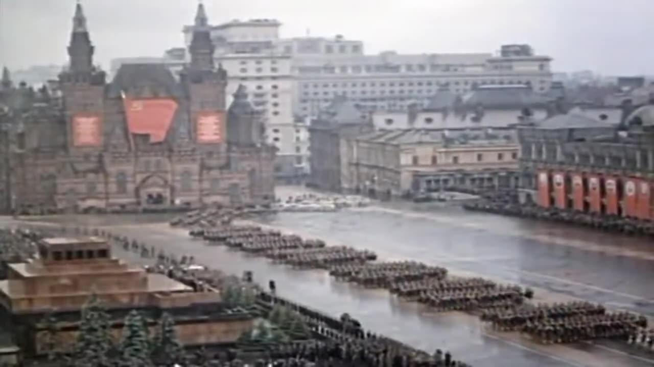 The First Victory Parade, Moscow June 24 1945 in Colour (English Subtitles)