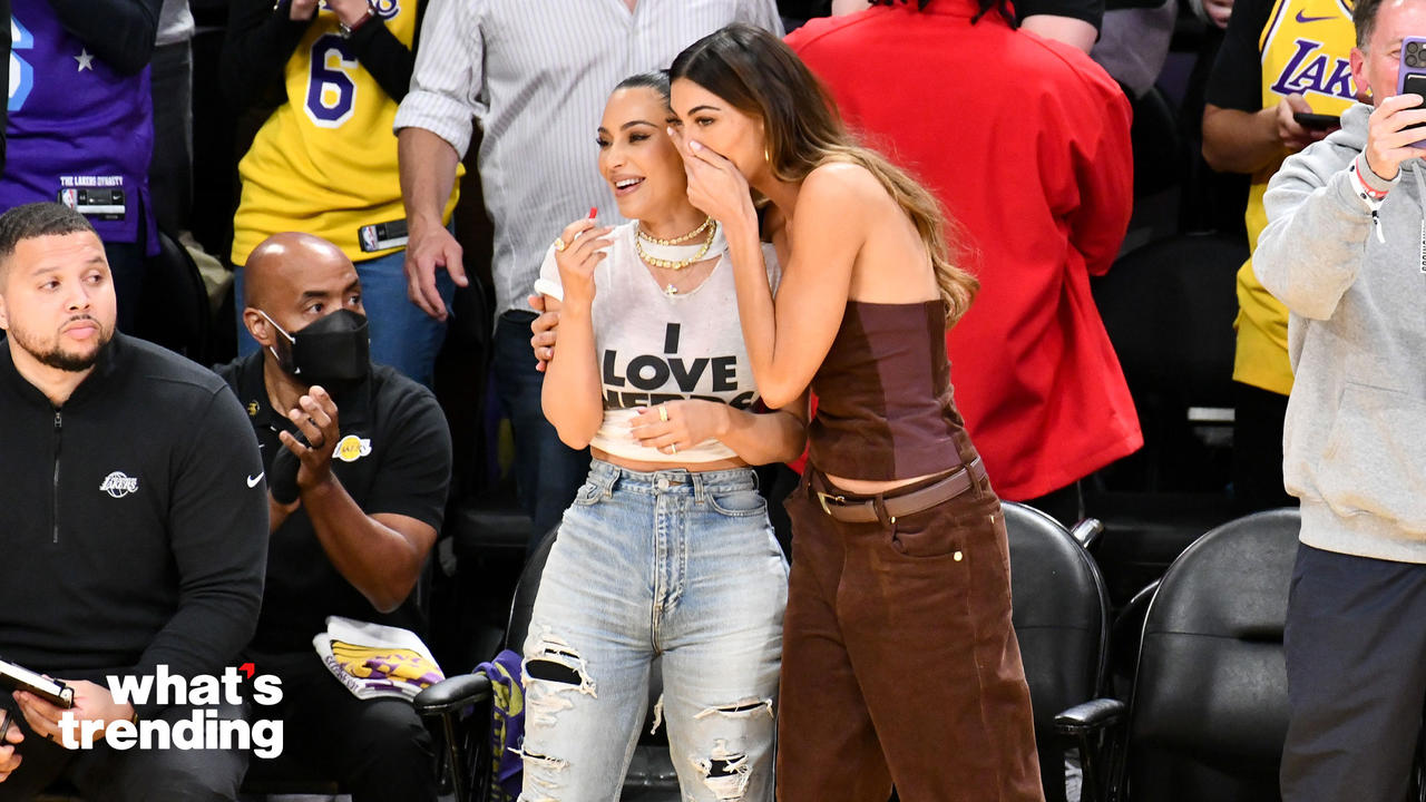 Kim Kardashian Shows Love To Tristan Thompson At Lakers Game