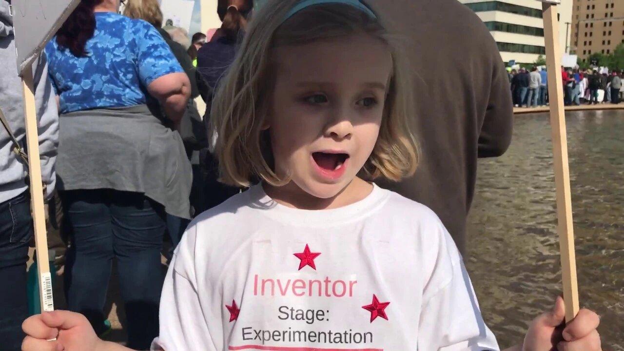 6 Year Old Girl Tells Why She's Marching at March for Science - Dallas