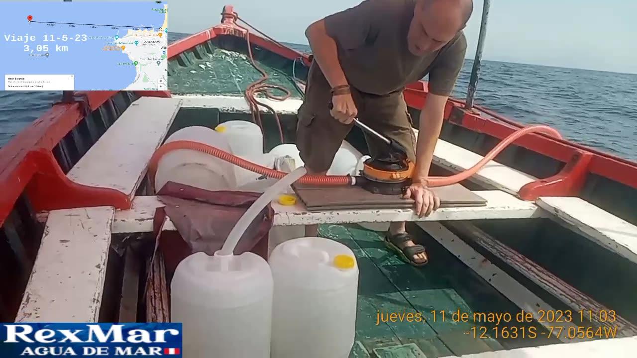 Viaje Completo de extracción de Agua de Mar RexMar Perú del 11-5-23