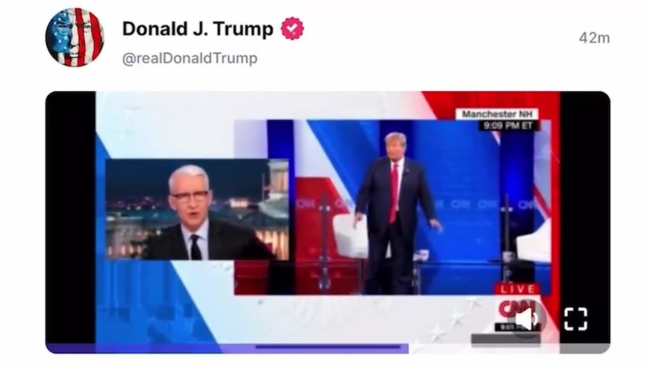 Donald Trump Posts Fake Anderson Cooper Clip, Trump Ripped CNN 'New Ass****'