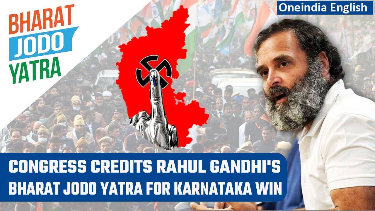 Karnataka Election: Rahul Gandhi’s Bharat Jodo Yatra gets credit for Congress win | Oneindia News