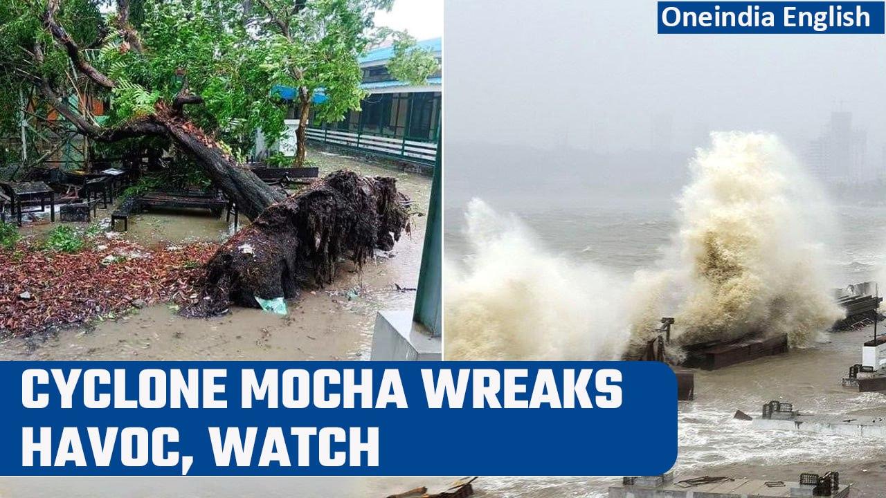 Cyclone Mocha: Heavy winds and rain lash Bangladesh, Myanmar | Watch | Oneindia News