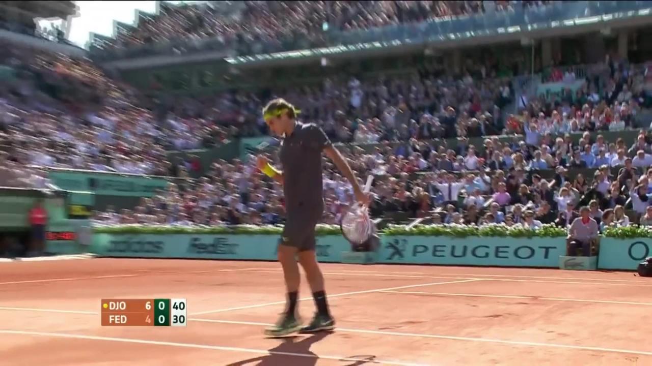 Tennis Rally, Djokovic vs Federer - 2012 French Open