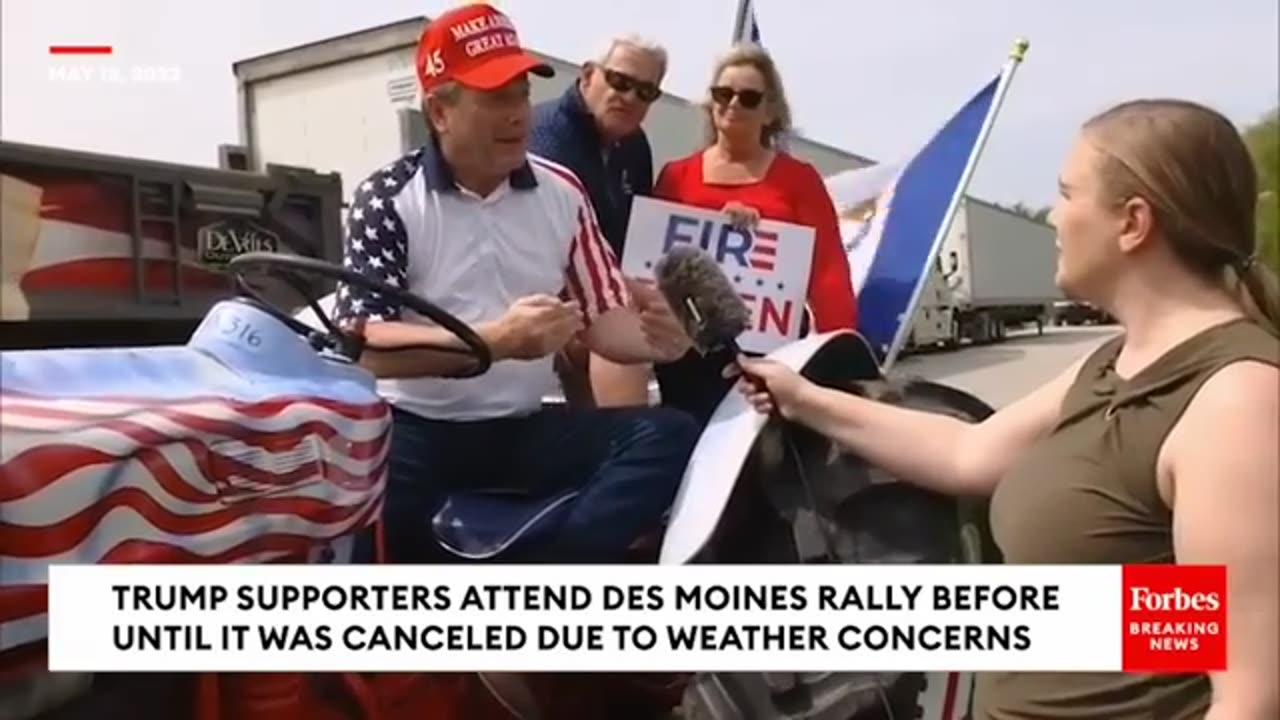 Trump Supporters Rip Biden, Praise 45th President In Des Moines Before Rally Canceled Due To Weather